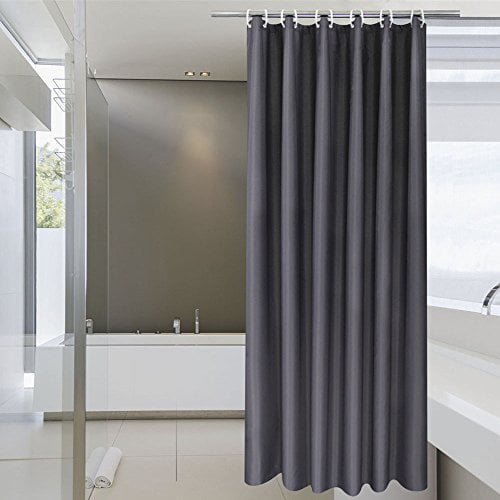 Shower Curtain Grey Polyester Fabric Bathroom Curtain Waterproof Shower Curtains Grey 72 X 72 INCH 